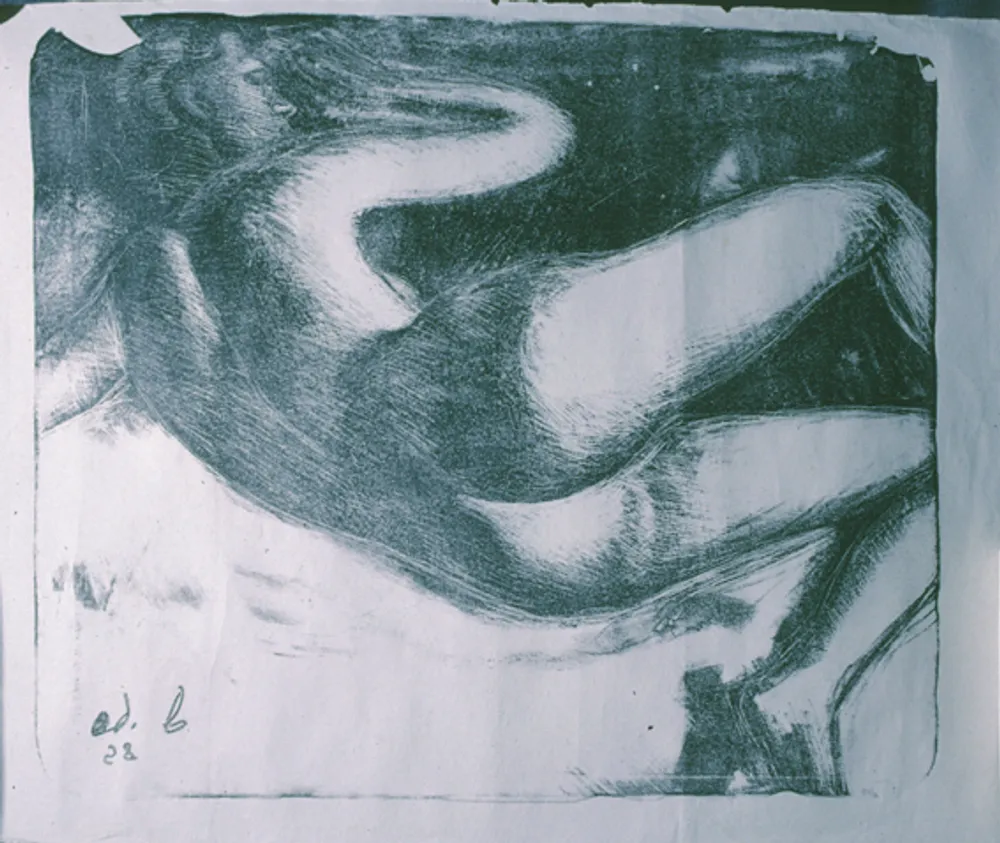 Femme nue couchée de dos