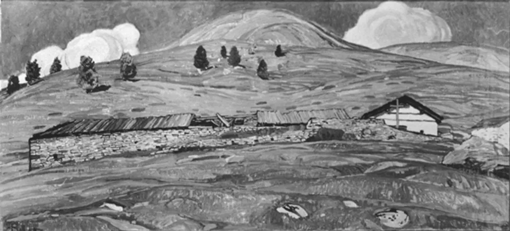 Paysage de Chandolin ou Montagne valaisanne: Chandolin