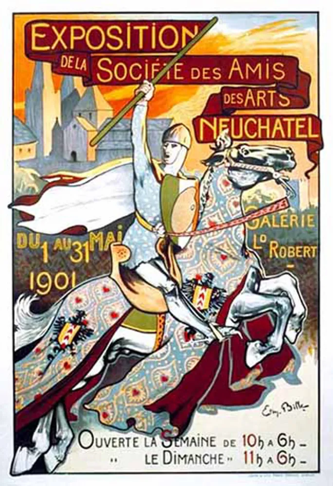 Affiche Exposition de la Société des Amis des Arts, Neuchâtel