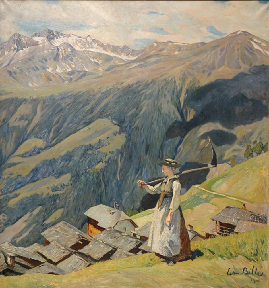 Le village dans la montagne, moitié droite: La Faucheuse.