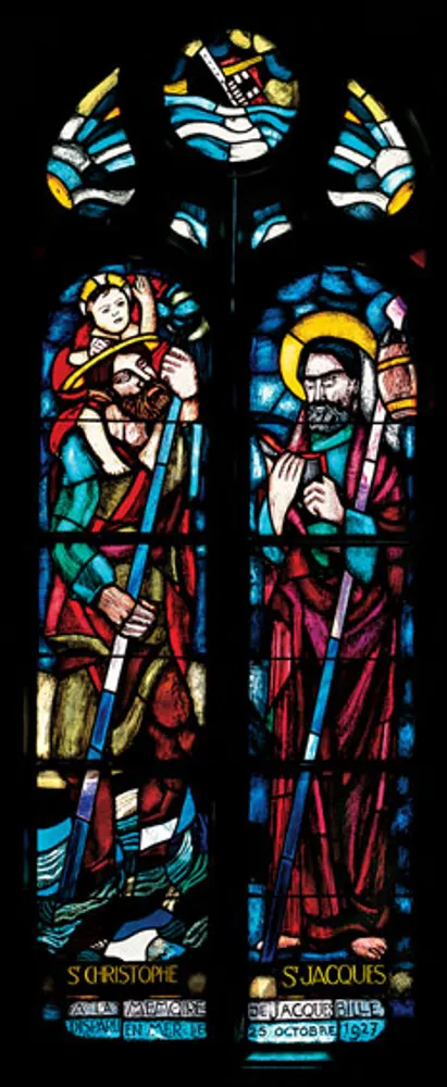 Saint Christophe et Saint Jacques surmontés d’un naufrage