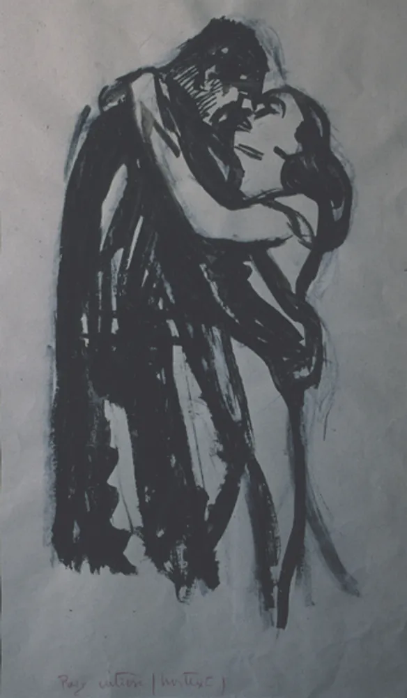 Une Danse macabre, planche 08: Etreintes (étude)