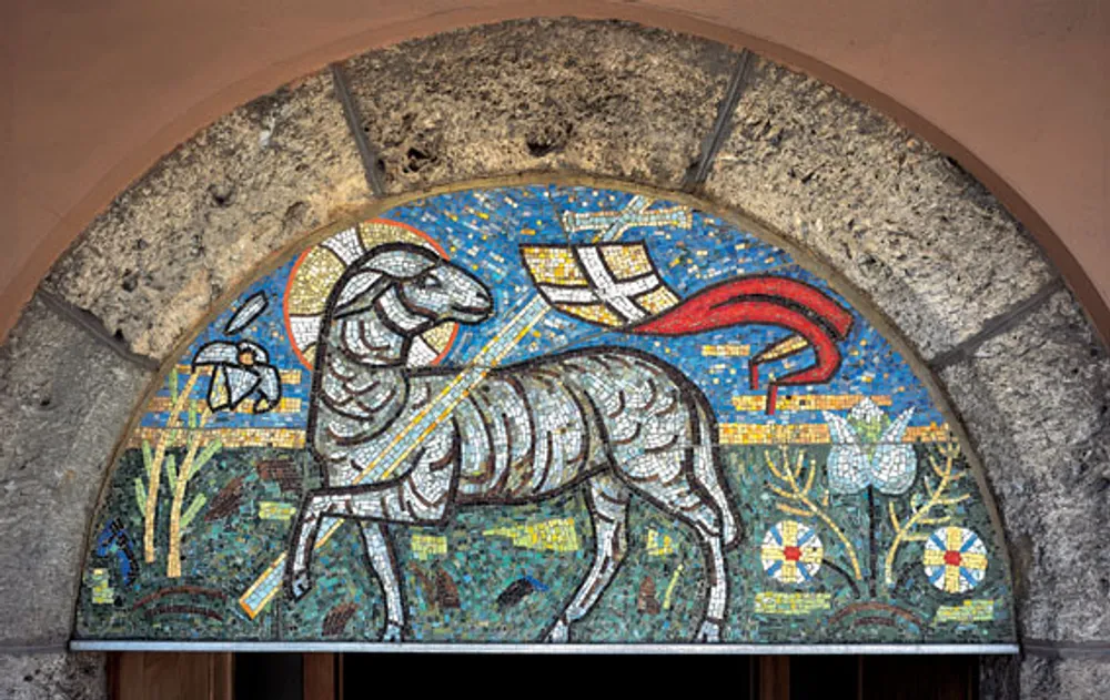 Agneau portant la bannière de la Résurrection