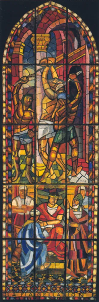 Flagellation du Christ, carton pour un vitrail de la cathédrale de Lausanne